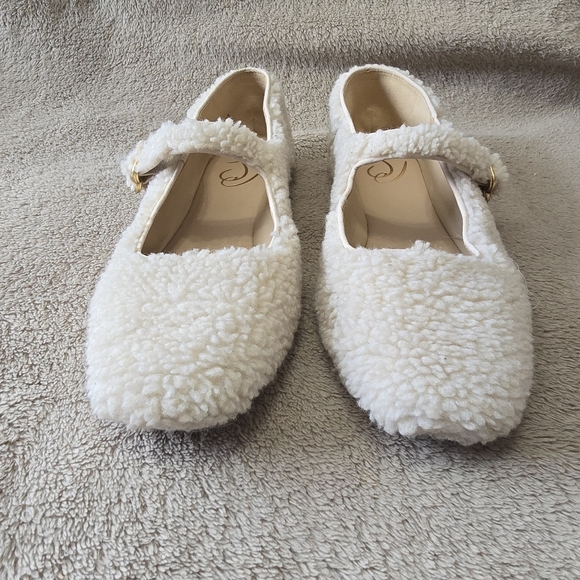Sam Edelman Michaela Mary Jane Sherpa Flats Nature Mist Size 9 - Picture 6 of 12